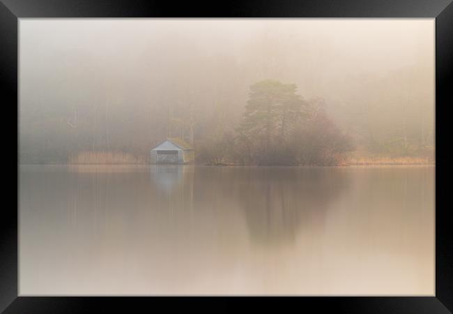 The Boat House on Rydal Water in the Lake District Framed Print by Tony Keogh