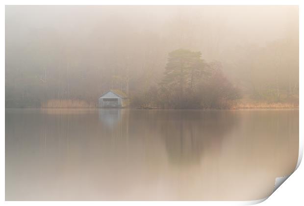 The Boat House on Rydal Water in the Lake District Print by Tony Keogh