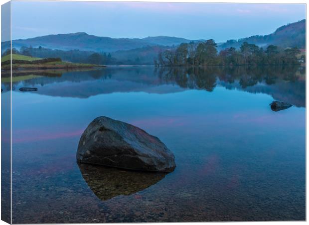 Rydal Water in the Lake District  Canvas Print by Tony Keogh