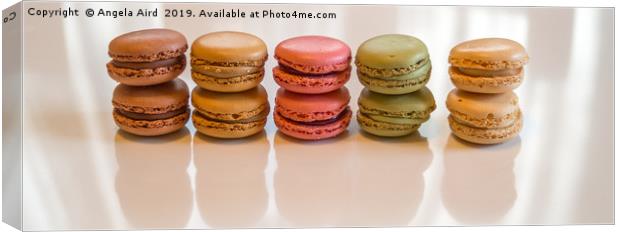 Macaroons. Canvas Print by Angela Aird