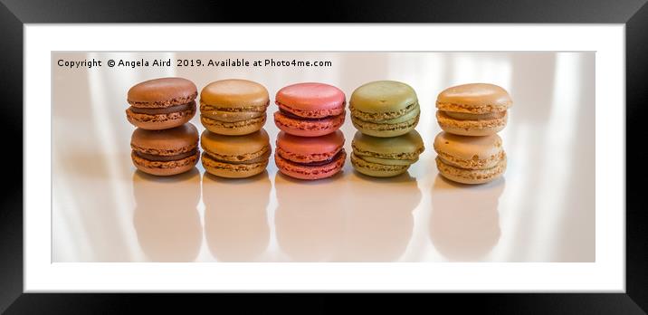 Macaroons. Framed Mounted Print by Angela Aird