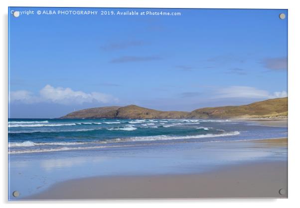 Traigh Eais, Isle of Barra, Outer Hebrides. Acrylic by ALBA PHOTOGRAPHY