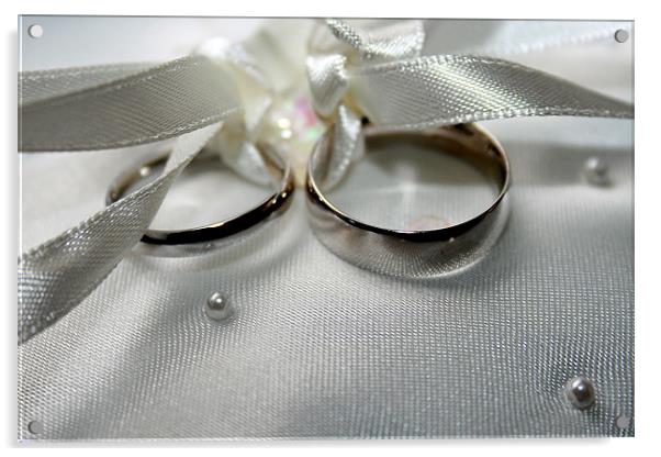 Wedding rings Acrylic by Steven Shea