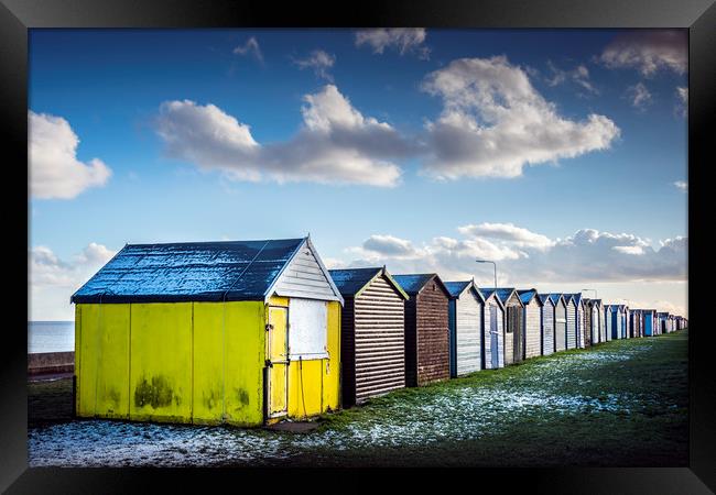 Beach Huts Framed Print by Svetlana Sewell