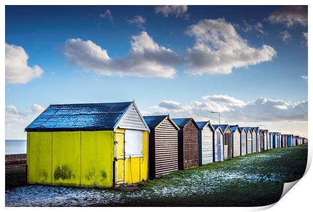 Beach Huts Print by Svetlana Sewell
