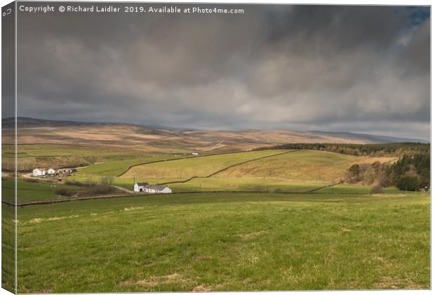 Over Langdon Beck to Widdybank Fell, Teesdale Canvas Print by Richard Laidler