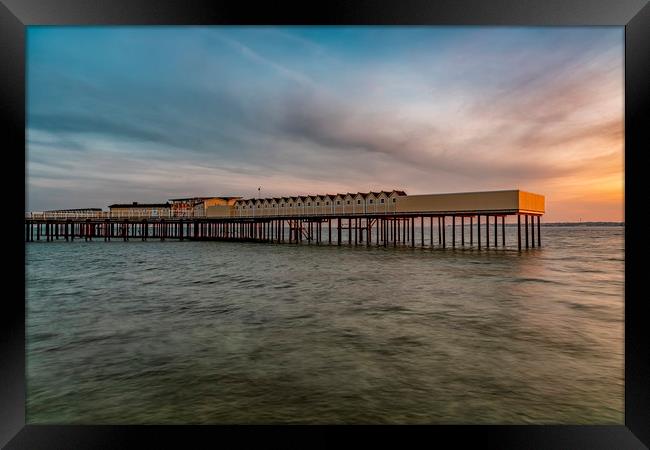 Helsingborgs Cold Bathhouse at Sunset Framed Print by Antony McAulay