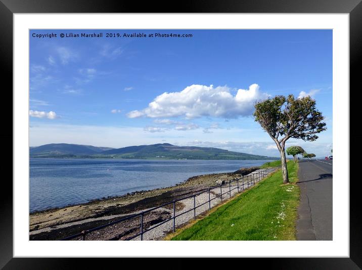 Rothesay promenade and beach. Framed Mounted Print by Lilian Marshall
