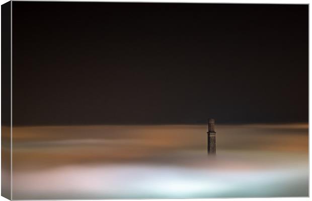 Cox's stack above the fog Canvas Print by Callum Laird