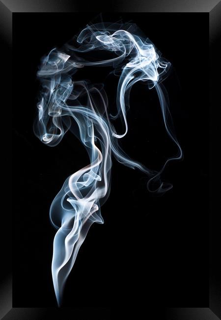 A Portrait In Smoke Framed Print by Steve Purnell