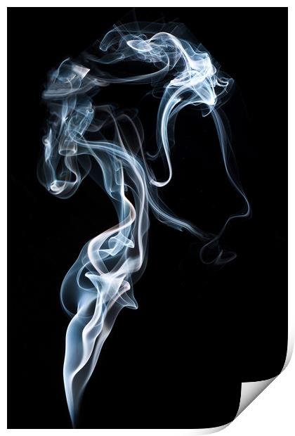 A Portrait In Smoke Print by Steve Purnell