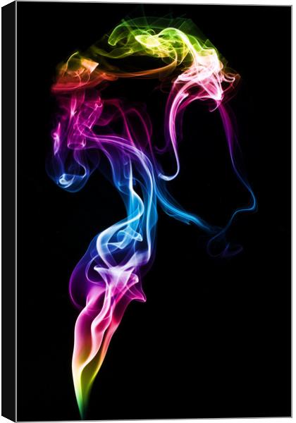 A Portrait In Smoke 2 Canvas Print by Steve Purnell