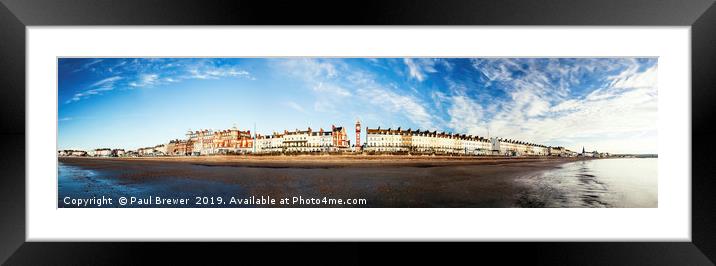 Weymouth Seafront in Summer Framed Mounted Print by Paul Brewer
