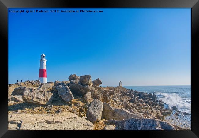 Portland Bill Lighthouse Dorset Framed Print by Will Badman