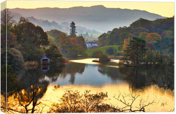 Rydal Water Cumbria  Canvas Print by Irene Burdell