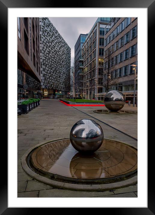 St Pauls Place Millennium Square Sheffield Framed Mounted Print by Paul Andrews