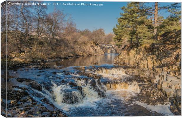 Fine Winter Morning, Low Force Waterfall, Teesdale Canvas Print by Richard Laidler