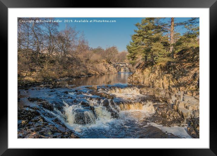 Fine Winter Morning, Low Force Waterfall, Teesdale Framed Mounted Print by Richard Laidler