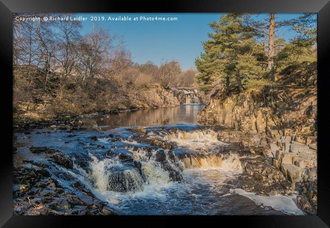 Fine Winter Morning, Low Force Waterfall, Teesdale Framed Print by Richard Laidler