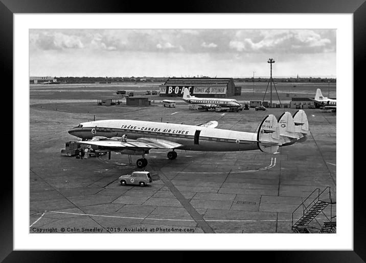 L-1049G Super Constellation CF-TEV  Framed Mounted Print by Colin Smedley