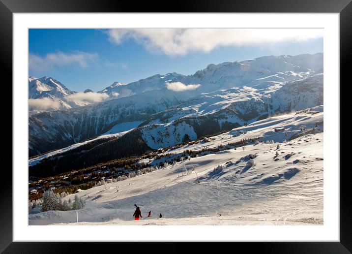 Courchevel 1850 3 Valleys ski area French Alps Fra Framed Mounted Print by Andy Evans Photos