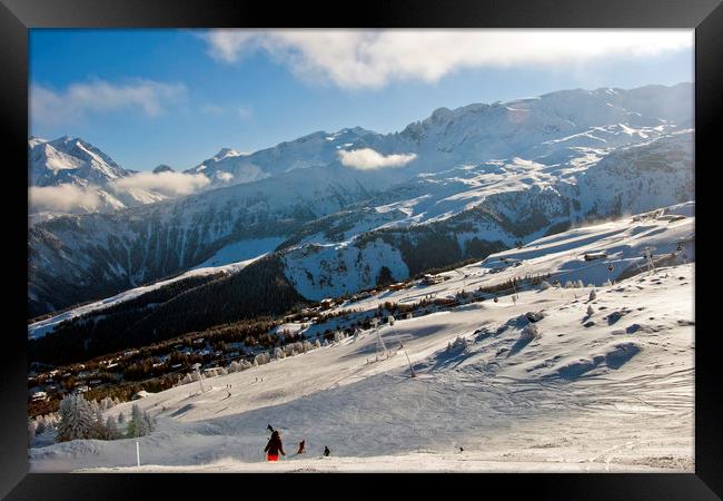 Courchevel 1850 3 Valleys ski area French Alps Fra Framed Print by Andy Evans Photos
