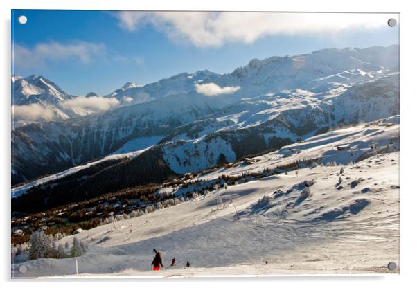 Courchevel 1850 3 Valleys ski area French Alps Fra Acrylic by Andy Evans Photos
