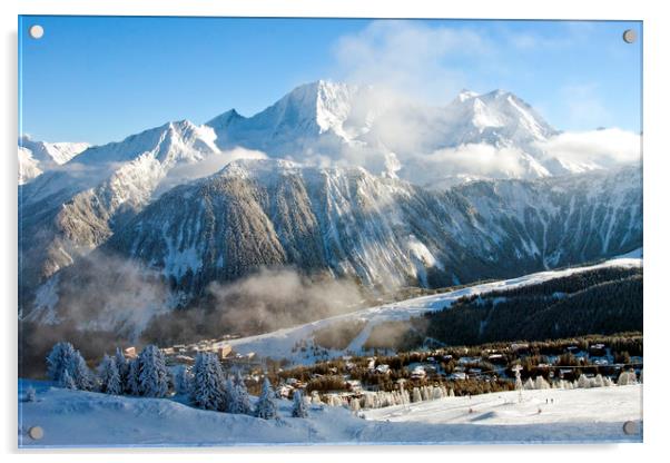 Courchevel 1850 3 Valleys ski area French Alps  Acrylic by Andy Evans Photos