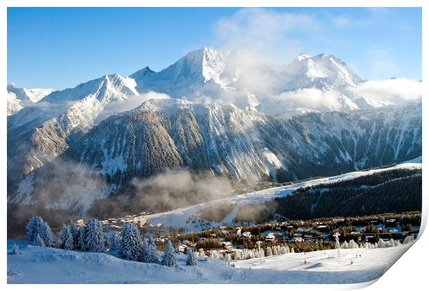 Courchevel 1850 3 Valleys ski area French Alps  Print by Andy Evans Photos