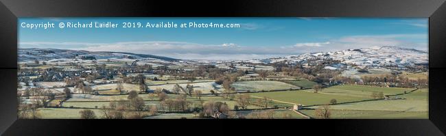 Teesdale and Lunedale Winter Panorama Framed Print by Richard Laidler