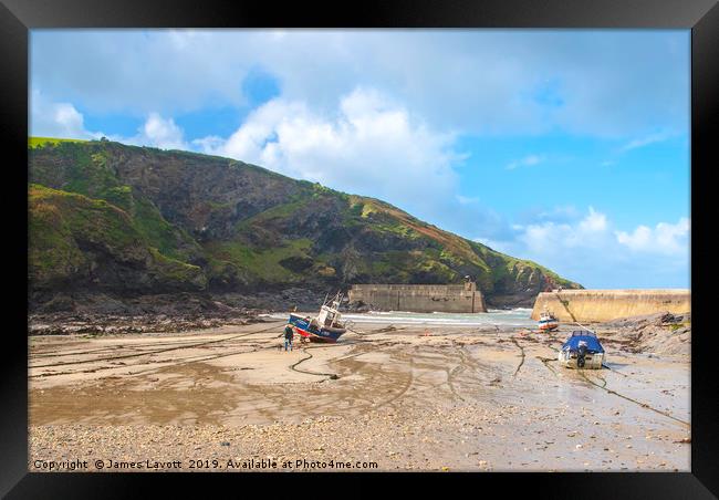 Low Water Port Isaac Framed Print by James Lavott