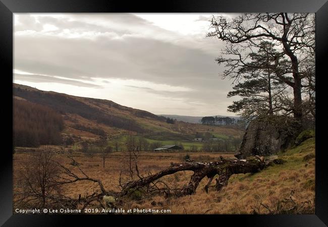 Strontian River Valley, Scottish Highlands Framed Print by Lee Osborne