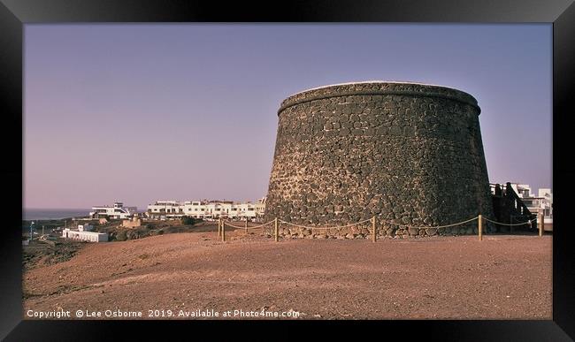 Castillo de El Toston, Fuerteventura, Spain Framed Print by Lee Osborne