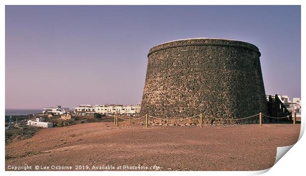 Castillo de El Toston, Fuerteventura, Spain Print by Lee Osborne