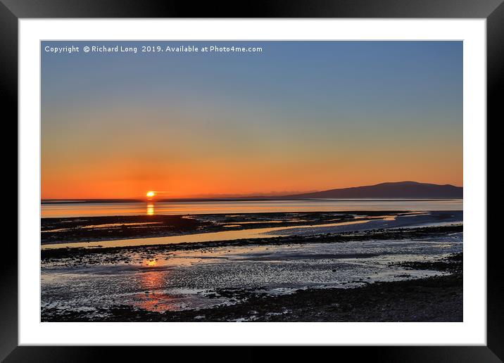 Solway Firth sunset Framed Mounted Print by Richard Long