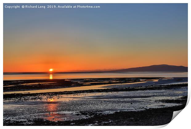 Solway Firth sunset Print by Richard Long