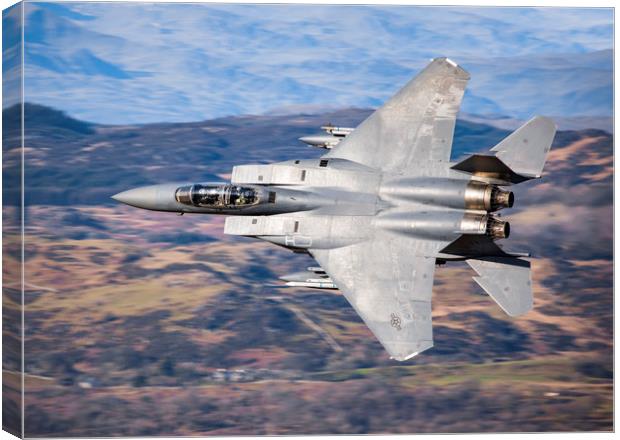 F15 Strike Eagle over Wales Canvas Print by Rory Trappe