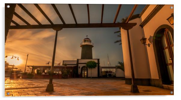 Sunset at the lighthouse  Acrylic by Naylor's Photography