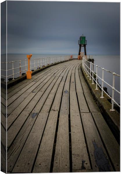 Whitby Pier     Canvas Print by chris smith