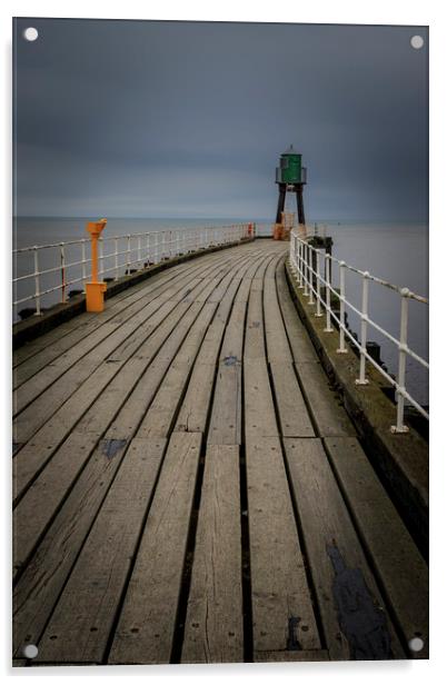 Whitby Pier     Acrylic by chris smith