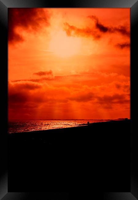 Hythe Sunset Framed Print by David Hare