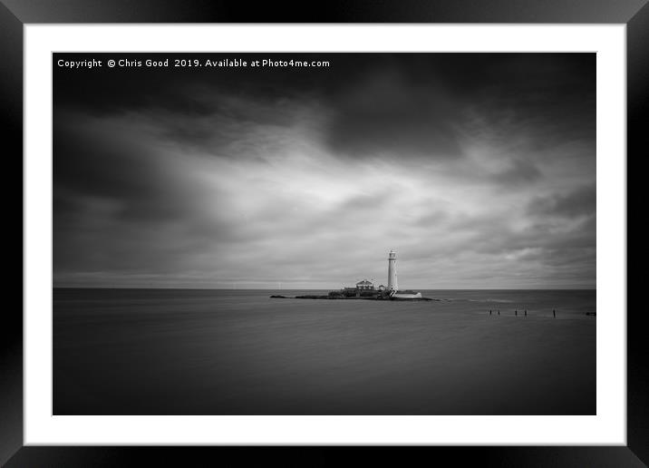 St Mary's Lighthouse Framed Mounted Print by Chris Good