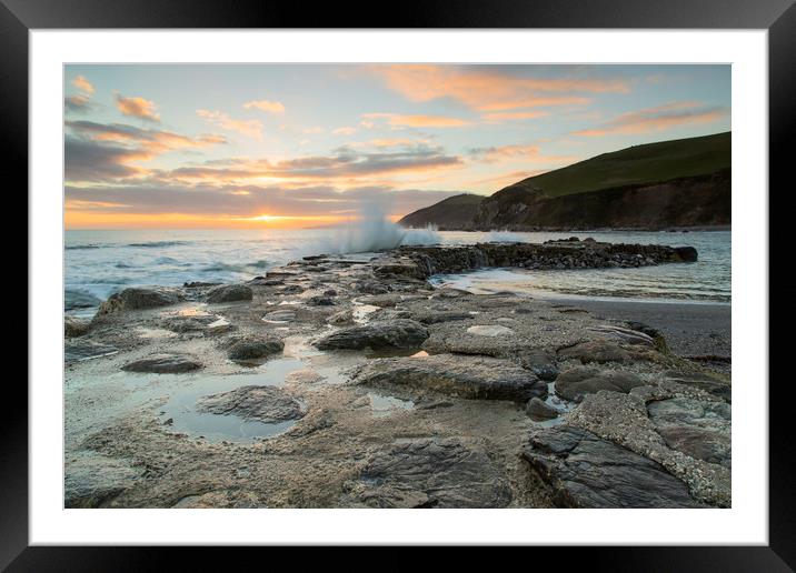 Cornish Sunset Framed Mounted Print by CHRIS BARNARD