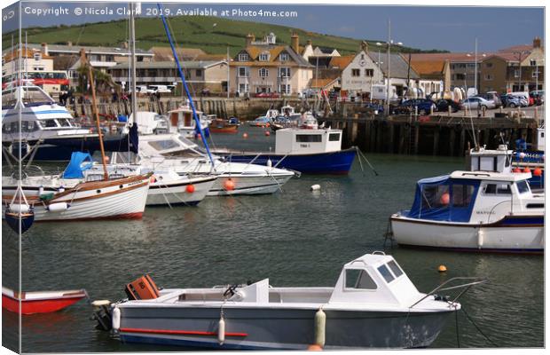 Boats In West Bay Canvas Print by Nicola Clark