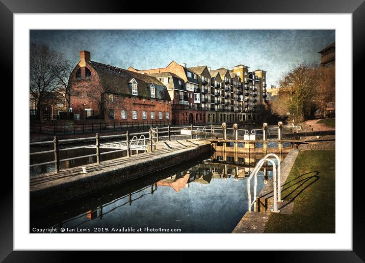 County Lock and Brewery Stables Reading Framed Mounted Print by Ian Lewis
