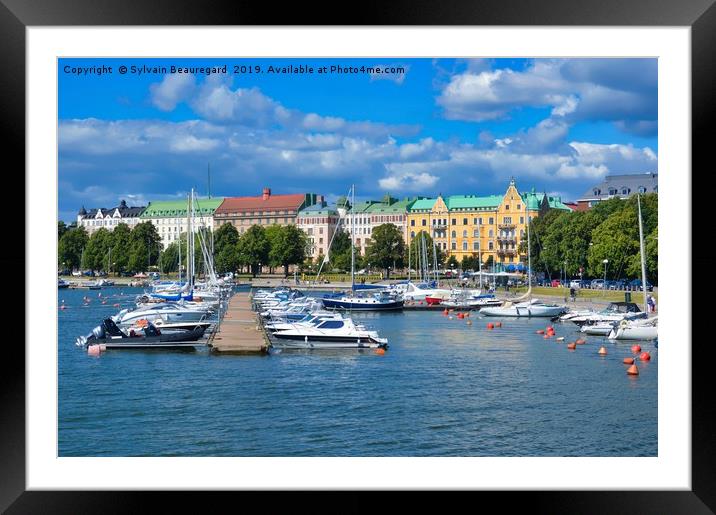 One of many marinas in Helsinki Framed Mounted Print by Sylvain Beauregard