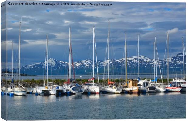 Tromso port, Norway, sail boats Canvas Print by Sylvain Beauregard