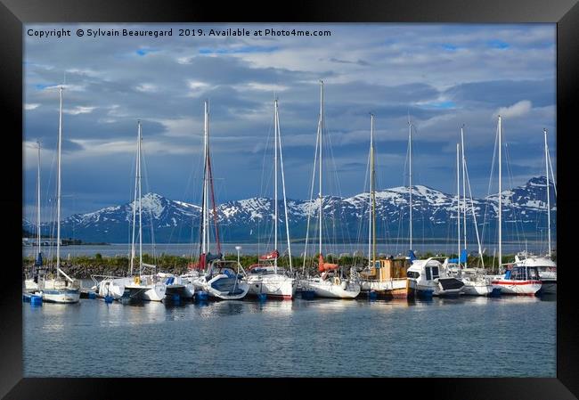 Tromso port, Norway, sail boats Framed Print by Sylvain Beauregard