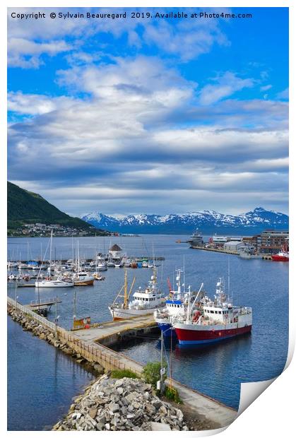 Fishing port, Tromso, Norway Print by Sylvain Beauregard