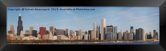 Chicago skyline, panorama 4:1 Framed Print by Sylvain Beauregard